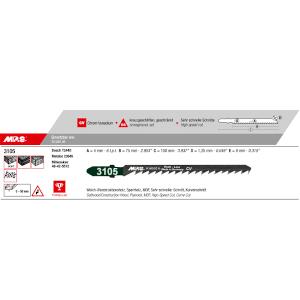 2PCS J/SAW BLD CV 100MM 6TPI N