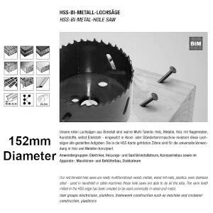 BI-METAL HOLE SAW 152MM