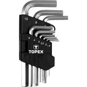 Hex Keys, 1.5-10 mm, Set of 9 