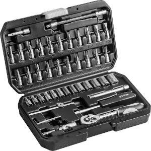 Socket Wrenches, 46 Pcs, 1/4, 