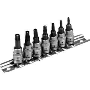 Torx Bits On Socket, Set of 7 